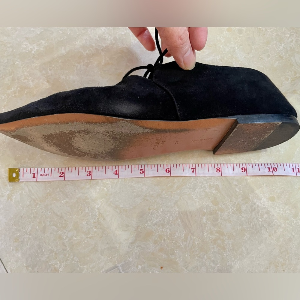 Celine Black Suede Babouche Pointed Toe Ballet Flats - Picture 9 of 13